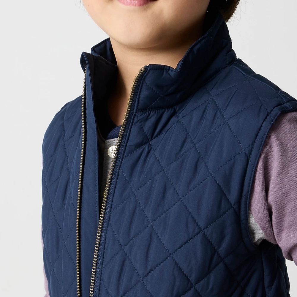 Crewcuts Boys Quilted Zip Front Vest, Xs/ 4-5, Blue - Picture 2 of 13